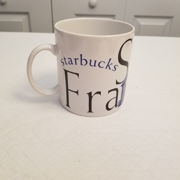 Starbucks City Mug San Francisco 1994 18 oz large Blue and White Coffee Tea Cup - Picture 2 of 6